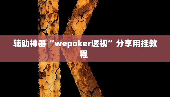 辅助神器“wepoker透视”分享用挂教程 辅助神器“wepoker透视”分享用挂教程