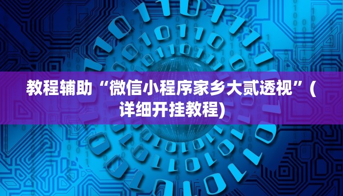 教程辅助“微信小程序家乡大贰透视”(详细开挂教程)