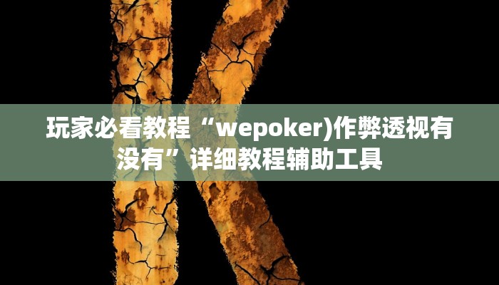 玩家必看教程“wepoker)作弊透视有没有”详细教程辅助工具