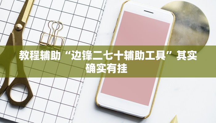 教程辅助“边锋二七十辅助工具”其实确实有挂 