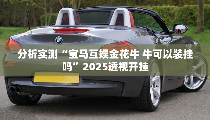 分析实测“宝马互娱金花牛 牛可以装挂吗”2025透视开挂