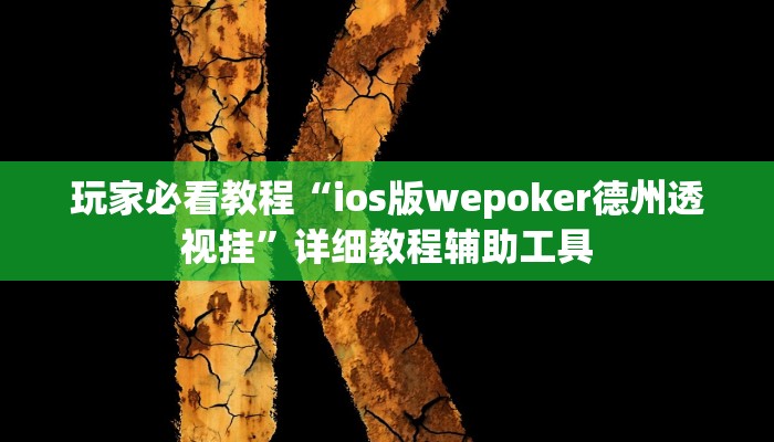 玩家必看教程“ios版wepoker德州透视挂”详细教程辅助工具