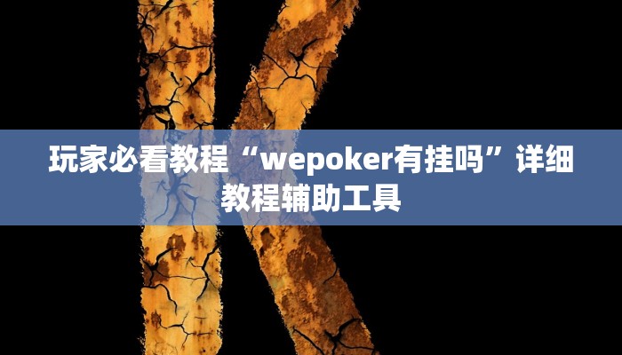 玩家必看教程“wepoker有挂吗”详细教程辅助工具