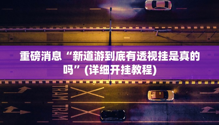 重磅消息“新道游到底有透视挂是真的吗”(详细开挂教程) 重磅消息“新道游到底有透视挂是真的吗”(详细开挂教程)