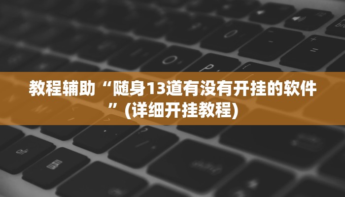教程辅助“随身13道有没有开挂的软件”(详细开挂教程)