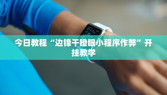 今日教程“边锋干瞪眼小程序作弊”开挂教学