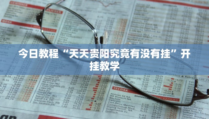 今日教程“天天贵阳究竟有没有挂”开挂教学