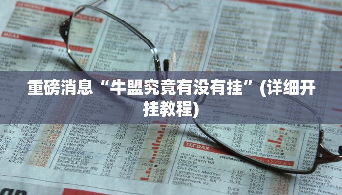 重磅消息“牛盟究竟有没有挂”(详细开挂教程)